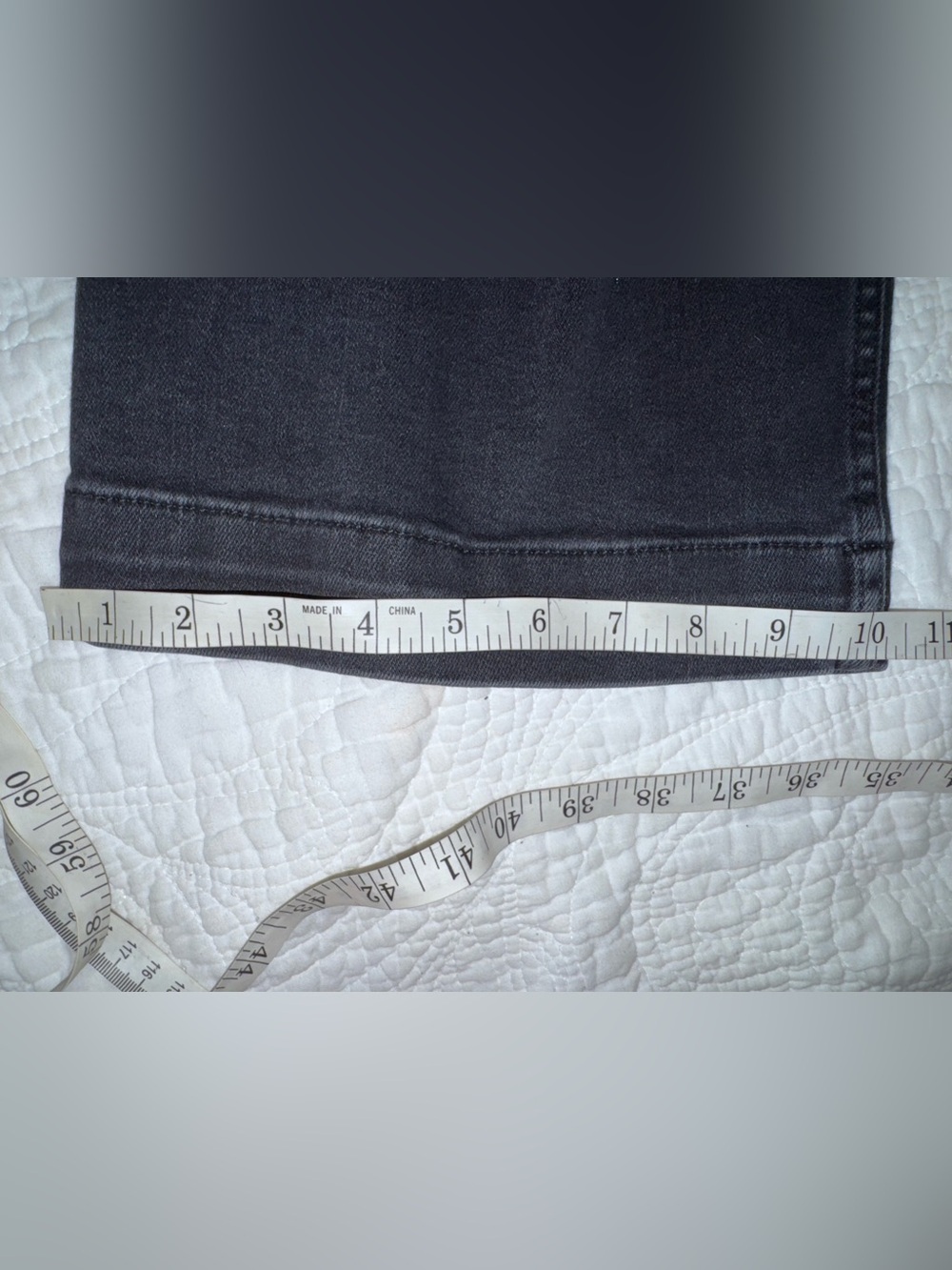 Pilcro Anthropologie Wide Leg Crop Jeans Dark Blue Wash Size 28 Patch Pocket - Picture 11 of 11